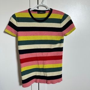 Zara pride colourful stripes shirt - small